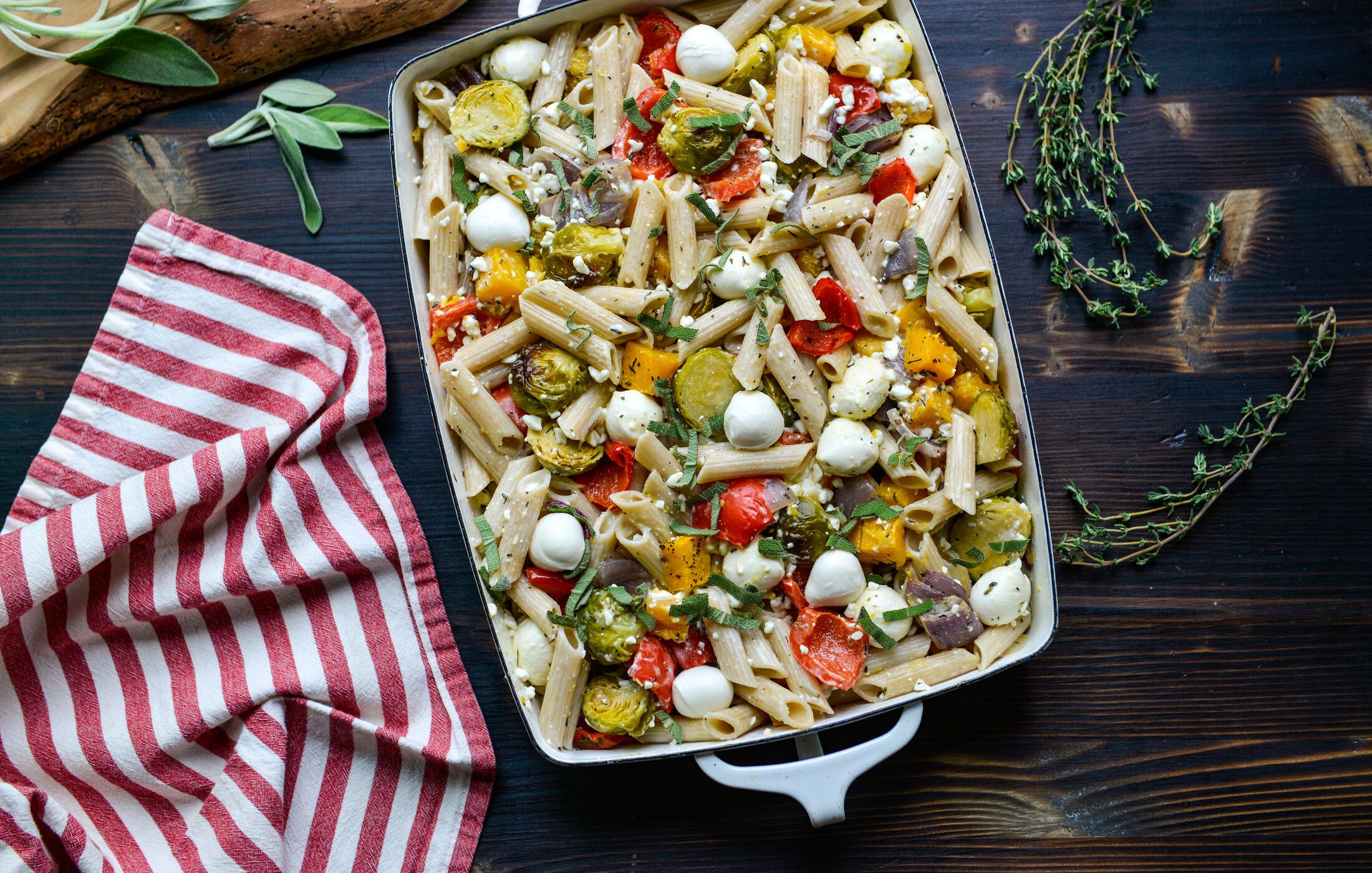 Roasted Vegetable Pasta Bake | Nourishing Meals®